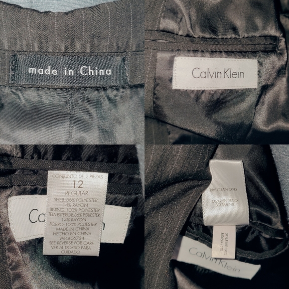 CALVIN KLEIN Black Pink Stripe Blazer - Picture 10 of 11